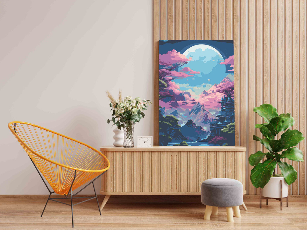 Enchanting Moonlit Landscape Paint by Number Kit - Image 2