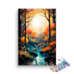 Serene Autumn Deer Landscape - Paint by Number Kit