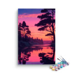Serene Sunset Reflections Paint by Number Kit