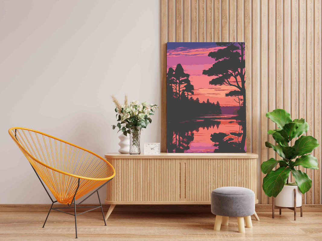 Serene Sunset Reflections Paint by Number Kit - Image 2