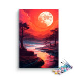 Enchanting Moonlit Landscape Paint by Number Kit