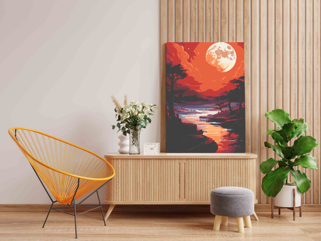 Enchanting Moonlit Landscape Paint by Number Kit - Image 2