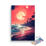 Enchanting Moonlit Beach Paint by Number