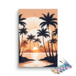 Tropical Sunset Serenity Paint by Number Kit