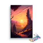 Tranquil Sunset at the Mountain Valley