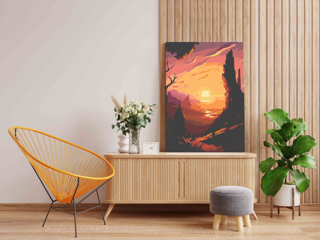 Tranquil Sunset at the Mountain Valley - Image 2