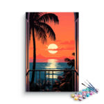 Serene Sunset Escape Paint by Number Set