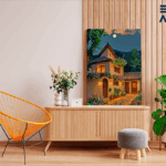 Moonlit Garden Cottage Paint by Numbers Kit