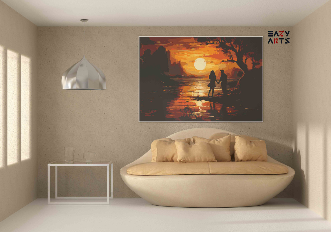 Captivating Sunset Romance Paint by Number Kit - Image 2