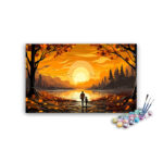 Serene Autumn Sunset Paint by Number for Beginners