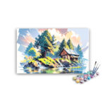 Tranquil Cabin in Nature Paint by Number Kit