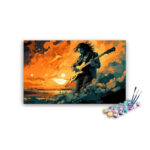 Rocking the Sunset: Paint by Number Art for Beginners