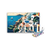 Coastal Village Serenity Paint by Number