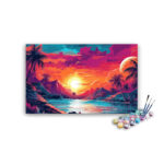 Vibrant Sunset Paradise Paint by Number Kit