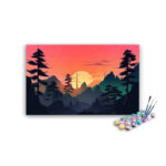 Serene Sunset Landscape Paint by Number Kit