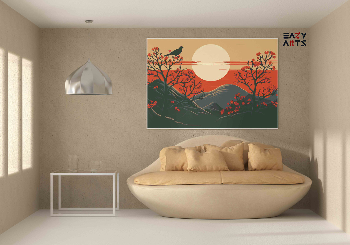 Tranquil Sunset Landscape Paint by Number Kit - Image 2