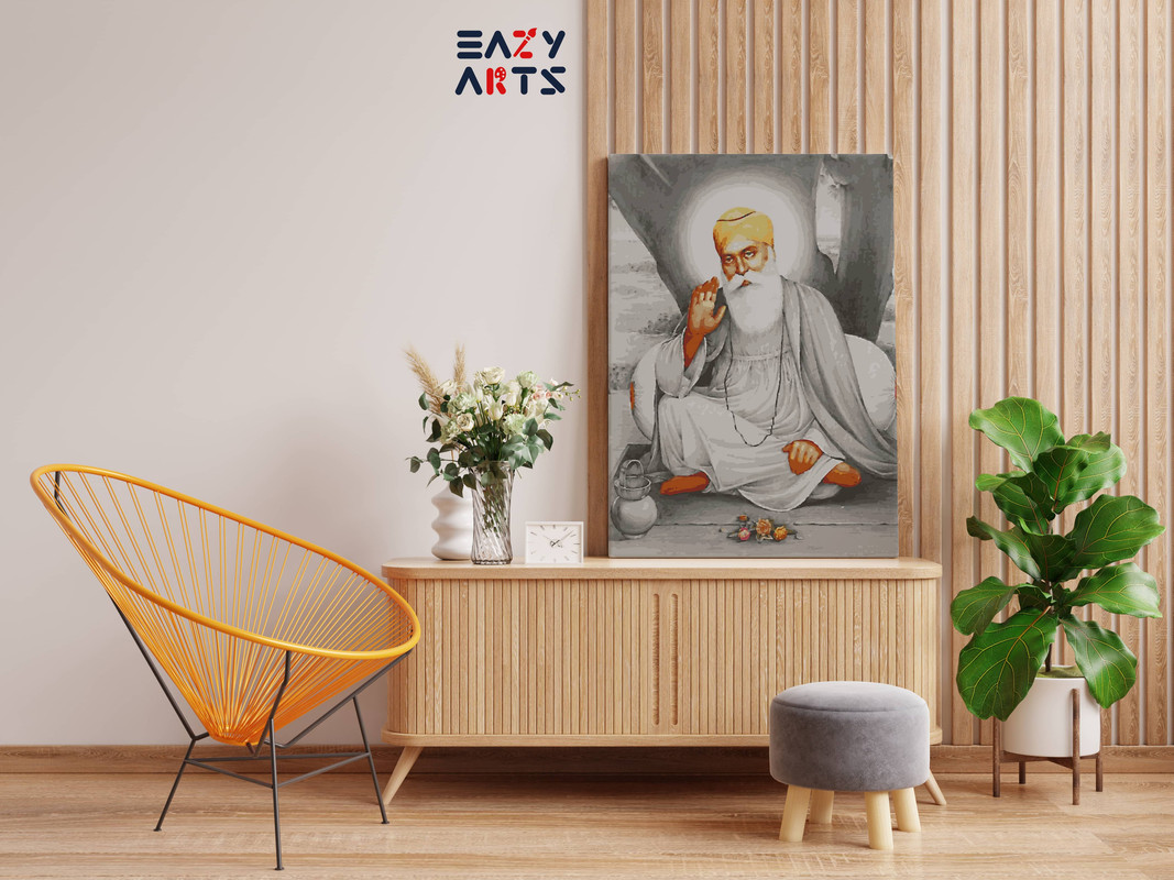Guru Nanak Sitting Paint By Numbers kit - Image 2