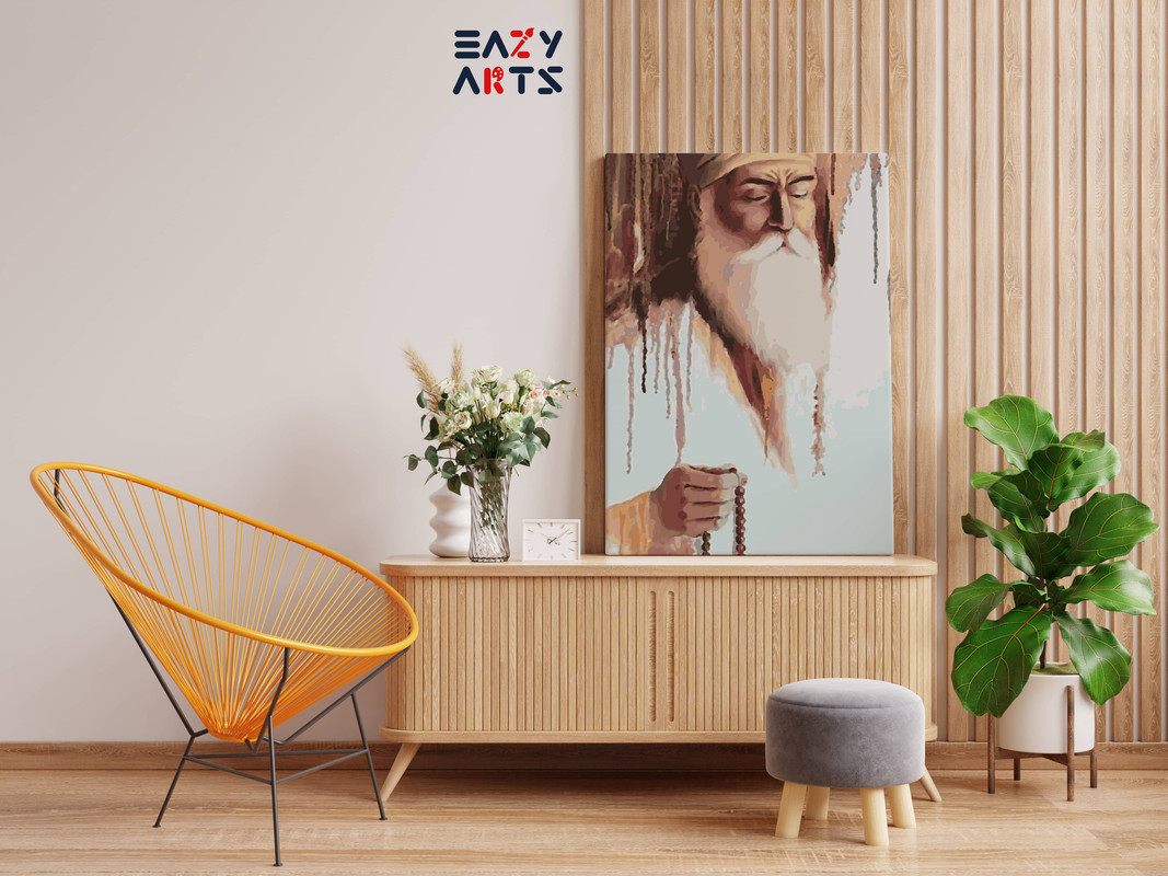 Guru Nanak Meditating Paint By Numbers kit - Image 2