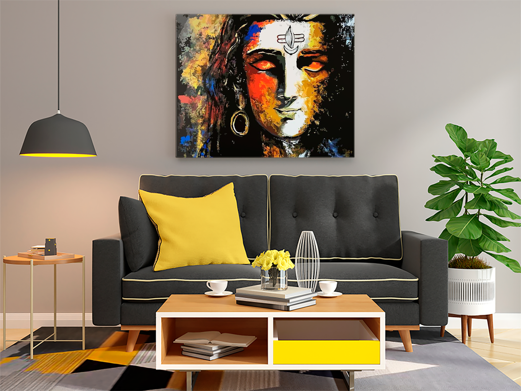 Divine Shiva Abstract Paint by Numbers Kit - Image 2