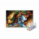 Vibrant Krishna: Artistic Flute & Peacock Feather Paint by Numbers Kit