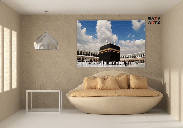 Sacred Pilgrimage: The Kaaba at Mecca Paint by Numbers Kit - Image 2