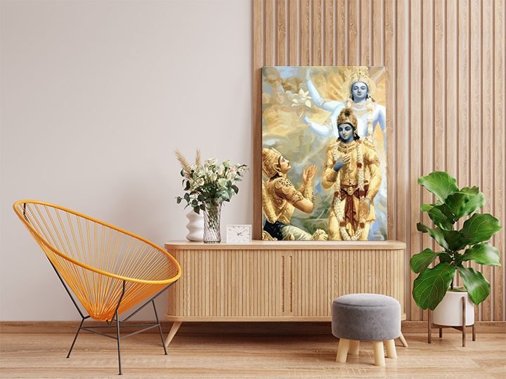 Divine Revelation: Krishna and Arjuna in the Bhagavad Gita Paint by Numbers Kit - Image 2