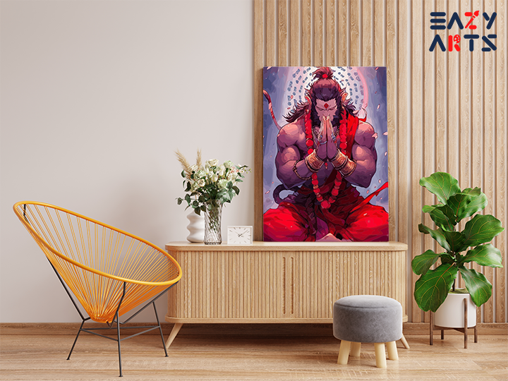 Mighty Devotion: Meditative Hanuman Paint by Numbers Kit - Image 2