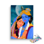 Eternal Love: Radha Krishna Embrace Paint by Numbers Kit