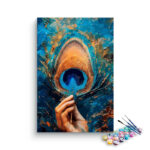 Divine Feather: Peacock Feather of Krishna Paint by Numbers Kit
