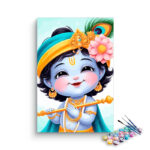 Joyful Krishna: Adorable Baby Krishna Paint by Numbers Kit