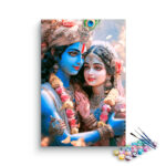Eternal Love: Radha Krishna Divine Union Paint by Numbers Kit