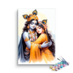 Divine Embrace: Radha Krishna Love Paint by Numbers Kit