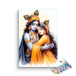 Divine Embrace: Radha Krishna Love Paint by Numbers Kit