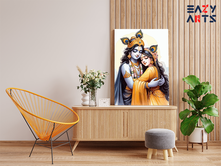Divine Embrace: Radha Krishna Love Paint by Numbers Kit - Image 2