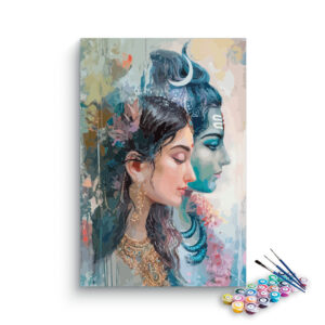 Divine Union: Shiva and Parvati Sacred Balance Paint by Numbers Kit