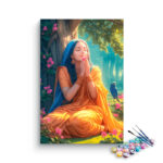 Divine Serenity: Sita in Contemplation Under the Tree Paint by Numbers Kit
