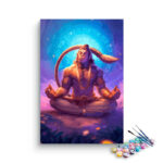 Divine Meditation: Lord Hanuman in Deep Contemplation Paint by Numbers Kit