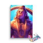 Serene Strength: Lord Hanuman in Meditation Paint by Numbers Kit