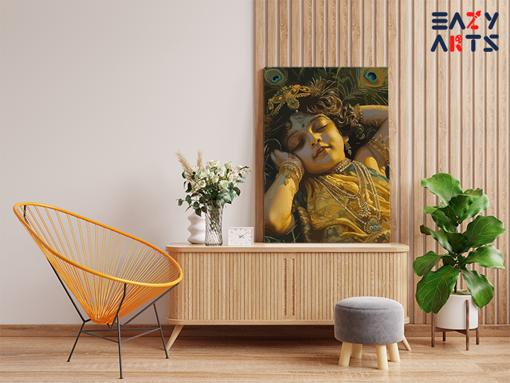 Baby Krishna in Serene Rest Paint by Numbers Kit - Image 2