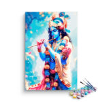 Melodious Bliss: Krishna Playing Flute Paint by Numbers Kit