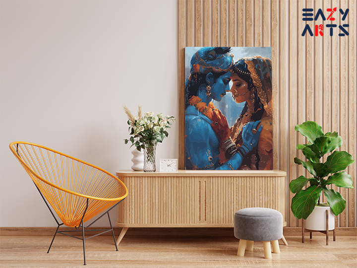 Eternal Love: Radha Krishna Paint by Numbers Kit - Image 2