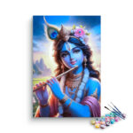 Divine Melody: Krishna Playing the Flute Paint by Numbers Kit