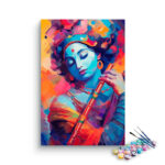 Vibrant Reverie: Krishna in Tranquil Bliss Paint by Numbers Kit