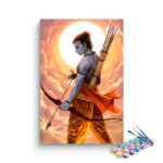 Divine Warrior: Lord Rama in Majestic Valor Paint by Numbers Kit