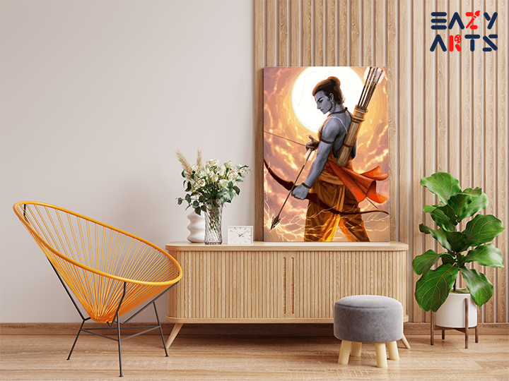 Divine Warrior: Lord Rama in Majestic Valor Paint by Numbers Kit - Image 2