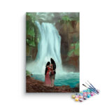 Shiva and Parvati by the Waterfall Paint by Numbers Kit
