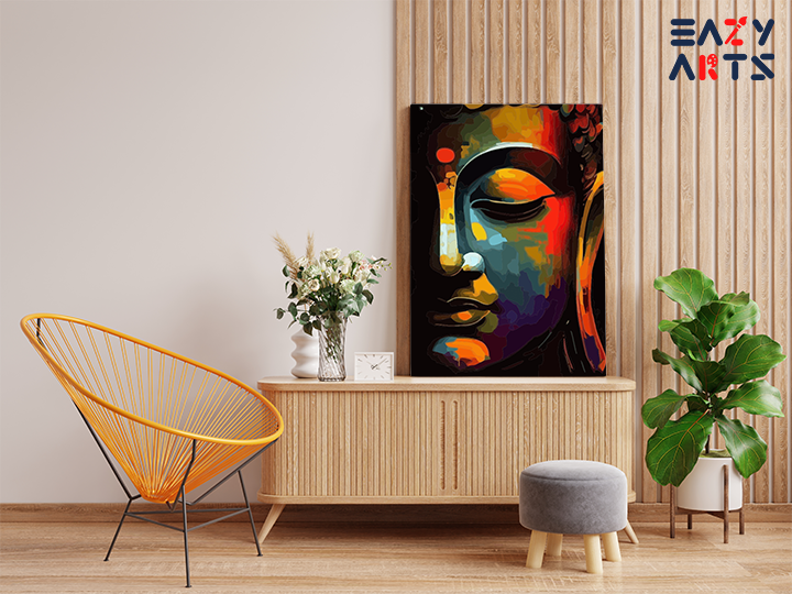 Luminous Serenity: Buddha Face Paint by Numbers Kit - Image 2