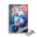 Divine Melody: Krishna with Flute Paint by Numbers Kit