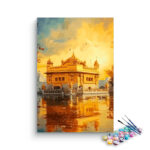 Golden Reflections: Golden Temple Paint by Numbers Kit