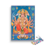 Divine Protector: Panchamukhi Hanuman Paint by Numbers Kit